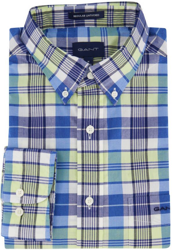 Gant Casual Overhemden Blauw Heren
