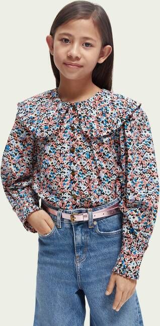 Scotch & Soda Blouse met print en lange mouwen van biologisch materiaal