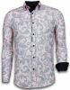 Overhemd Lange Mouw Tony Backer Italiaanse Overhemden Slim Fit Baroque Pattern - online kopen