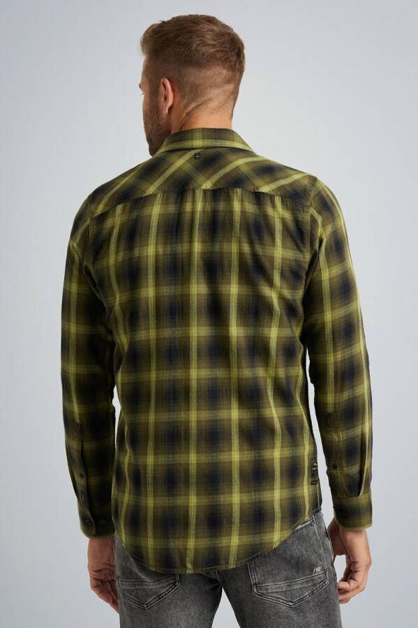 PME Legend Long sleeve shirt ctn yarn dyed tw willow , Bruin, Heren