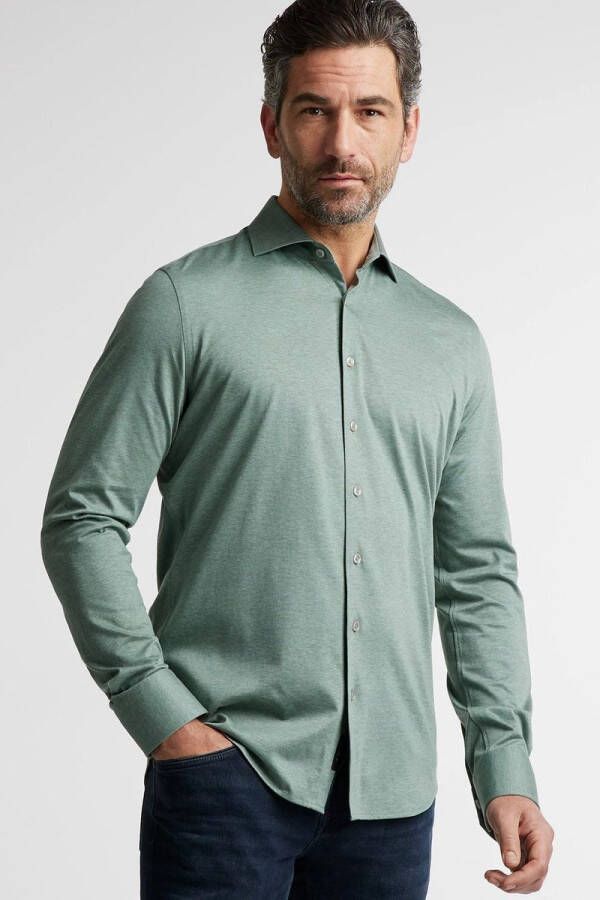Vanguard gemêleerd slim fit overhemd 6126 mintgroen