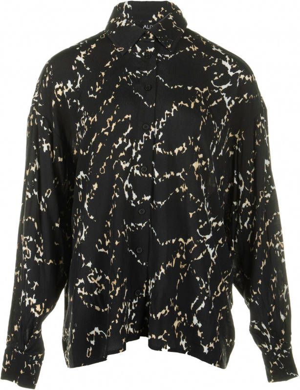 Alix The Label Animal Lines blouse zwart 2208955493 999 , Zwart, Dames
