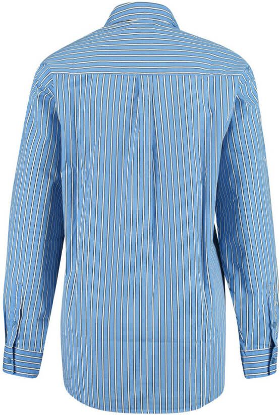 America Today Dames Blouse Met Strepen Blauw
