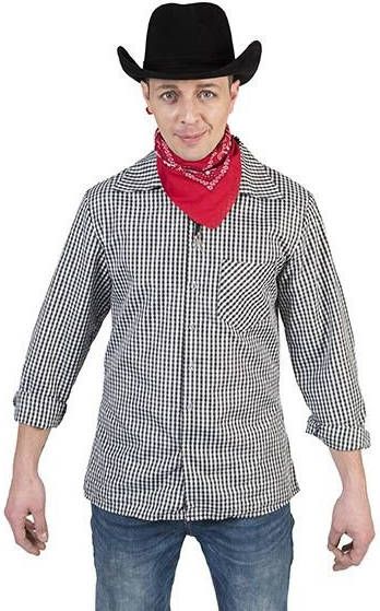 Confetti Geruit overhemd zwart/wit