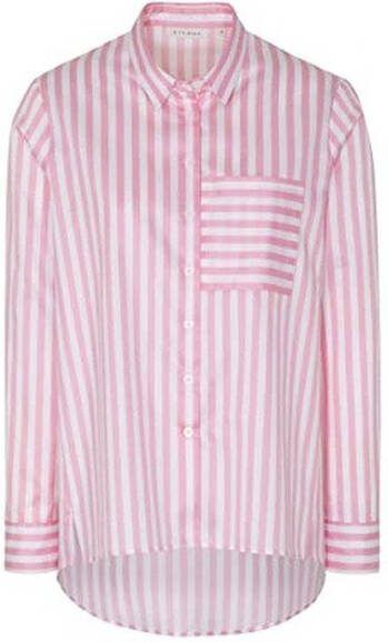 ETERNA Casual Luxury Modern Classic Blouse roze/wit, Gestreept