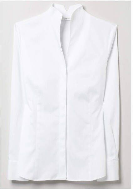 ETERNA Modern Classic Blouse wit, Effen