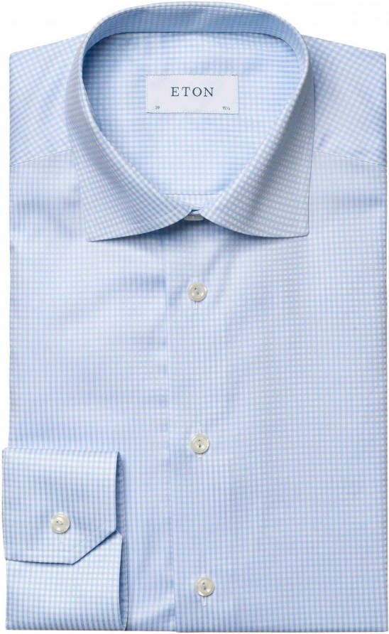 Eton overhemd blauw 100003865 21 , Blauw, Heren