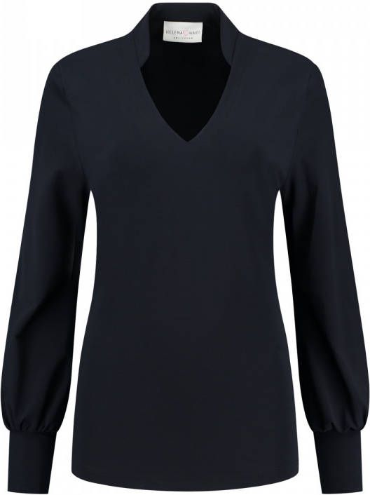 Helena Hart 7369 Top Goldie Transfer Blouse Marine , Blauw, Dames