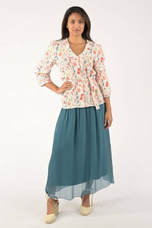 La Fé, e Marabouté, e Blouse driekwart mouw