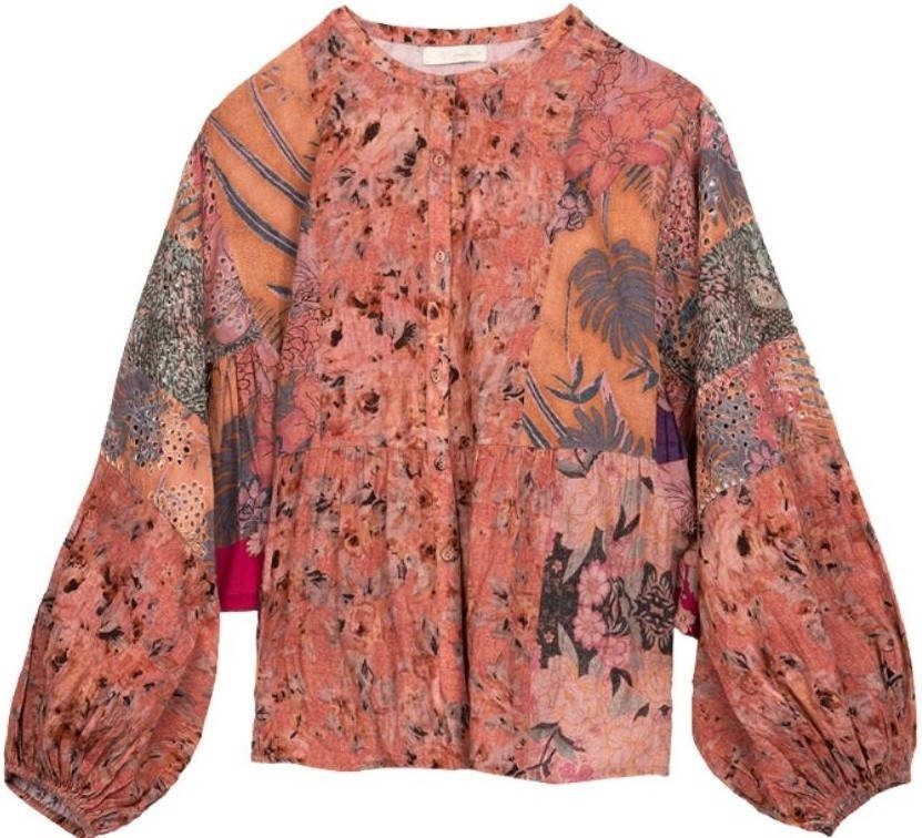Mijn jonge dames Beben Roze Multico Blouse , Oranje, Dames