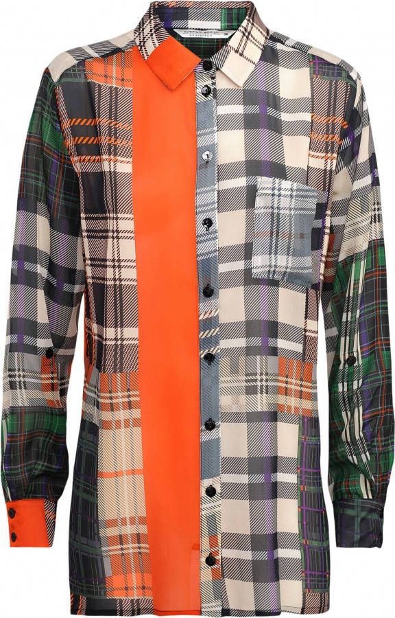 Summum 2s2314 10984 120 blouse patchwork check multicolour