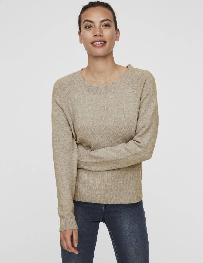 Vero Moda Trui met ronde hals VMDOFFY in gemêleerde look