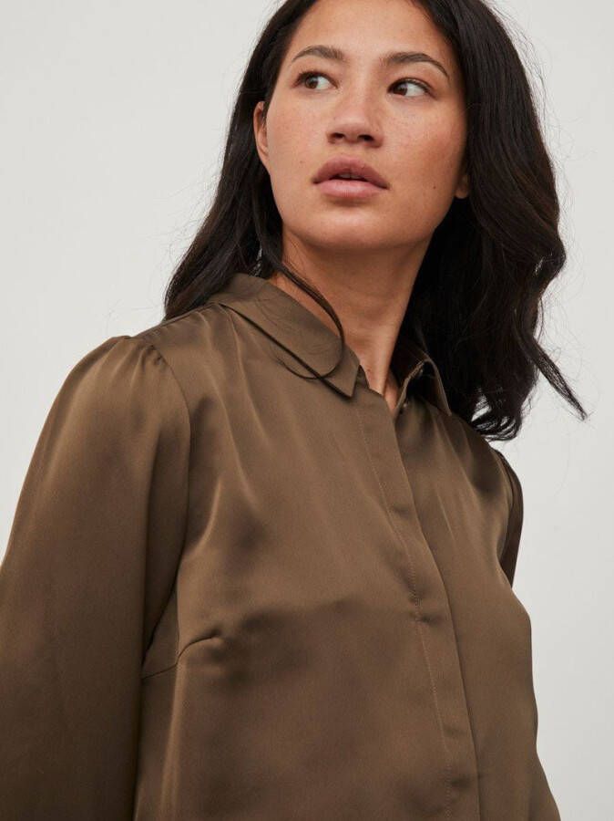 Vila Viellette satin l/s shirt/su noos