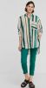 Gerry Weber gestreepte blouse van biologisch katoen groen/ecru/lichtroze online kopen
