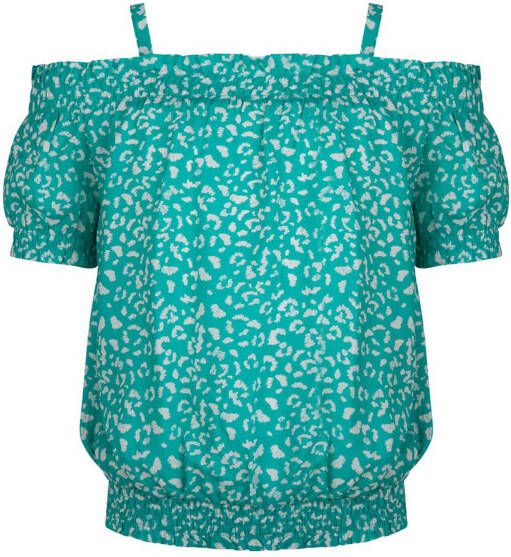 Indian Blue Jeans ! Meisjes Shirt Korte Mouw Maat 176 All Over Print Viscose