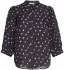 MSCH Copenhagen blouse Sigrida met all over print en plooien zwart/wit online kopen