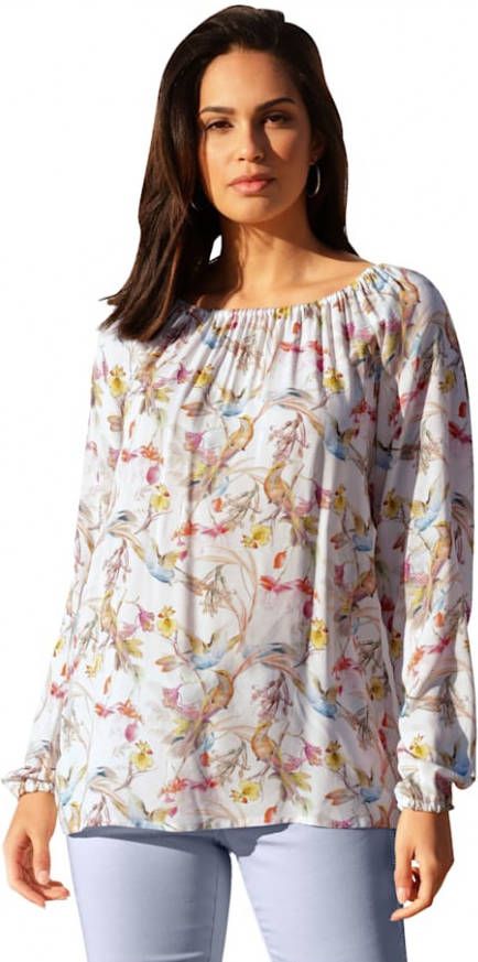 AMY VERMONT Blouse met bloemenpatroon Wit/Multicolor