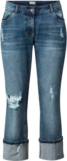 Angel of Style Jeans met destroyed effecten Blue stone