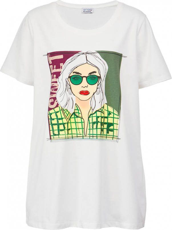 Angel of Style Shirt van zuiver katoen Offwhite